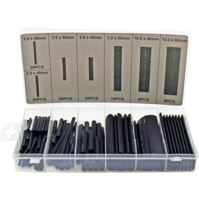 Afbeelding van Assortiment Krimpkous zwart 127 pcs FD1050