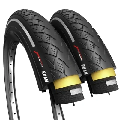 Afbeelding van Fincci Roam 1 paar fietsbanden, 700 x 35c reflecterende banden met schuurbescherming, lekbescherming, 3 mm 30 TPI, 37 622 voor elektrische raceweg, hybride, fiets, MTB, 700c,