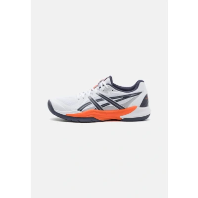 Afbeelding van Asics Powerbreak Handbalschoenen, Heren, Maat: 44, White/nova orange Textiel/ synthetisch