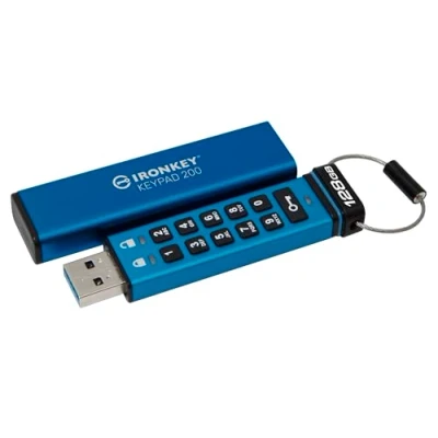 Afbeelding van Kingston IronKey Keypad 200 Hardware encrypted 128GB USB Flash Drive