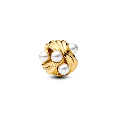 Afbeelding van Pandora Dames Bedel goudkleurig &amp; Wit