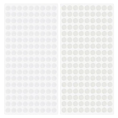 Afbeelding van 504 paar dubbelzijdige stickers, rond, dubbelzijdig gestreept, doe het zelfstickers, kleine ronde gestreepte transparante stickers