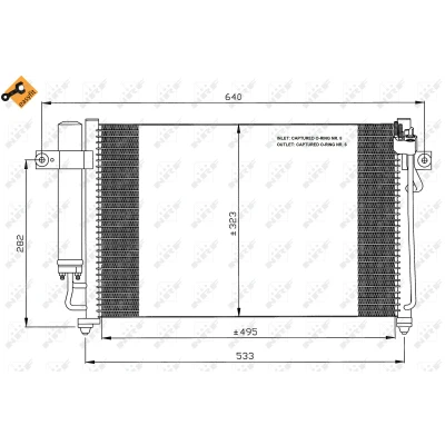 Afbeelding van Condensor, airconditioning NRF 35476
