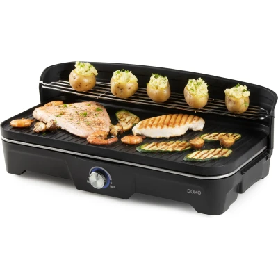 Afbeelding van DOMO DO9260G Barbecue tafelgrill met windscherm 2200W