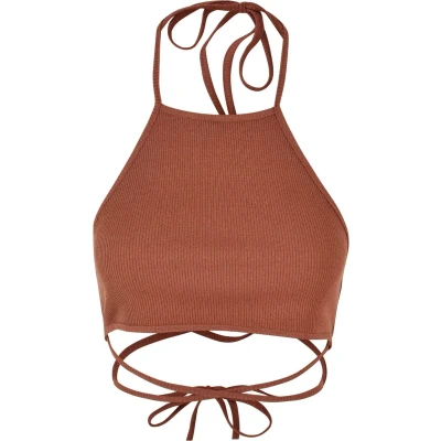 Afbeelding van Urban Classics Trapeze Cropped Top, Dames, Maat: XL, Terracotta