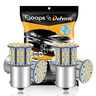 Afbeelding van DEFVNSY Pack van 4 1156 LED lampen 50SMD BA15S P21W 7506 lamp 12V voor RV Camper Interieurverlichting Auto Backup Achteruit richtingaanwijzer Licht, Warm wit 3000K