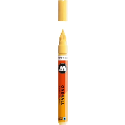 Afbeelding van Molotow ONE4ALL 127HS CO 1,5mm Marker Pastel Geel Geschikt voor vele oppervlaktes zoals canvas, hout, steen, keramiek, plastic, glas, papier, leer...