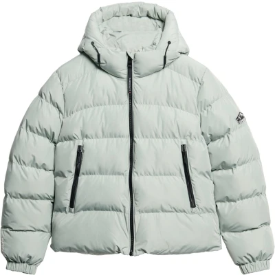 Afbeelding van Superdry Puffer Winterjas, Dames, Maat: 38, Puritan grey