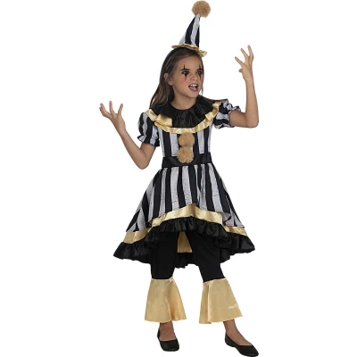 Afbeelding van FUNIDELIA Enge Clown Kostuum Deluxe voor Meisjes 107 113 cm