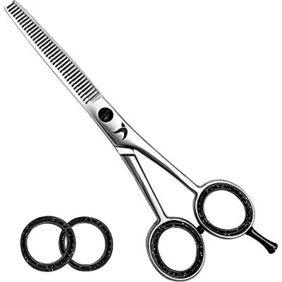 Afbeelding van Candure Nagelschaar Professionele kappersschaar Roestvrijstalen Haar schaar voor salon, kinderen, mannen en vrouwen (dunschaar, 6&quot;)