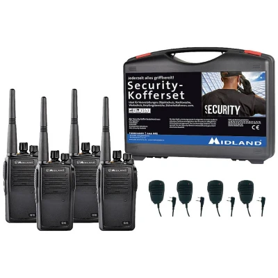 Afbeelding van Midland G15 Pro PMR 4er Security inkl. MA 25 M C1127.S3 portofoon Set van 4 stuks