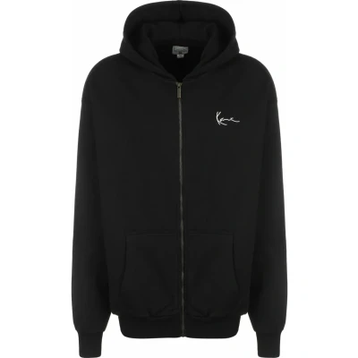 Afbeelding van Karl Kani Hooded Chest Signature Essential Sweater met rits, Heren, Maat: Small, Black