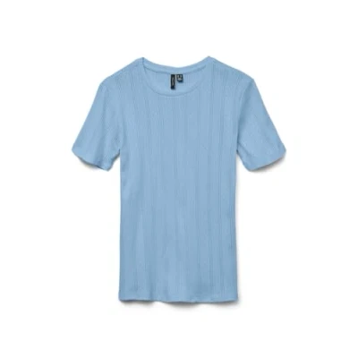 Afbeelding van Vero Moda Vmlisa Pointelle Ss Top JRS Noos, Airy Blue., XL