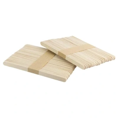 Afbeelding van Ideen mit Herz houten stokjes, spatel, ijsstokjes van hout, ideaal voor knutselen, waxen, ijs zelf maken, 13,8 cm lang, 0,9 breed, 100 stuks