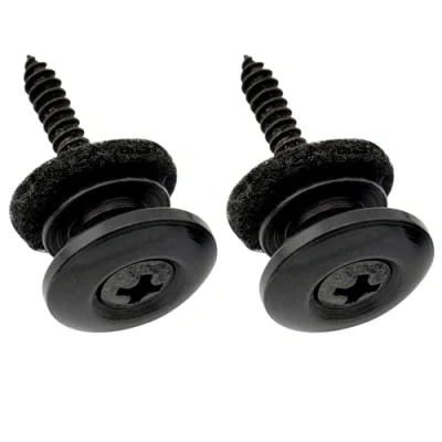 Afbeelding van Musiclily Pro 14mm Staal G type Strap Button voor Akoestische Elektrische Gitaar Basgitaar, Zwart (2 stuks)