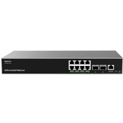 Afbeelding van GRANDSTREAM GWN7811 Manageable Switch Layer (Layer) 3. Aansluitingen: 8X GbE RJ45, 2X SFP+, zonder ventilatormerk
