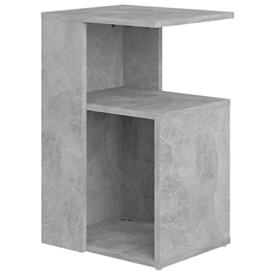 Afbeelding van vidaXL Bijzettafel 36x30x56 cm bewerkt hout betongrijs