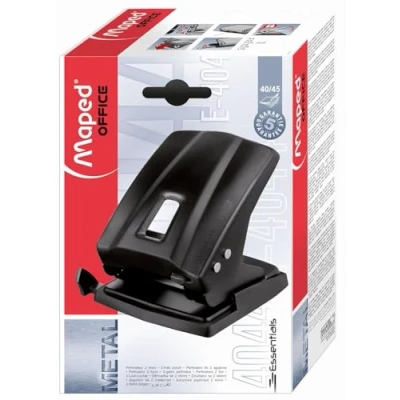Afbeelding van Essentials Metal 2 gaats perforator zwart 40 vel