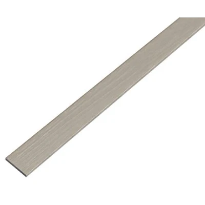 Afbeelding van Alberts 488673 Platte buis zelfklevend aluminium, rvs look, donker 1000 x 20 2 mm