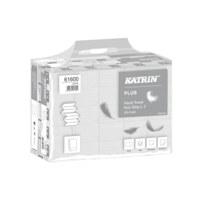 Afbeelding van Handdoek Katrin 61600 W vouw Plus 3laags 20,3x32cm 25x90st