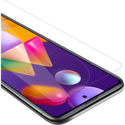 Afbeelding van Cadorabo Screenprotector geschikt voor Samsung Galaxy M31s Pantser film Beschermende in KRISTALHELDER Geharde (Tempered) display beschermglas 9H hardheid met 3D Touch