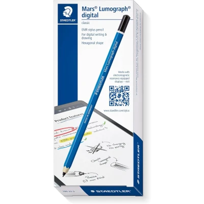 Afbeelding van Staedtler Mars digital Jumbo 180J 22. EMR Stylus met zachte digitale gum. voor digitaal schrijven, tekenen en gummen op touchscreens (4.096 drukniveaus, 0,7 mm punt)