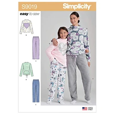 Afbeelding van Simplicity US9019A MISSES SLEEPWEAR, verschillende kleuren, A (S L/XS XL)