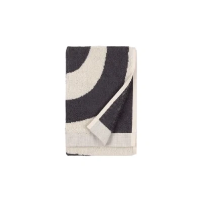 Afbeelding van Marimekko Melooni handdoek 30x50 cm Charcoal off white