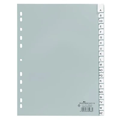 Afbeelding van Durable Tabbladen A4 20 delig gelaste tabs A Z (Duits) PP