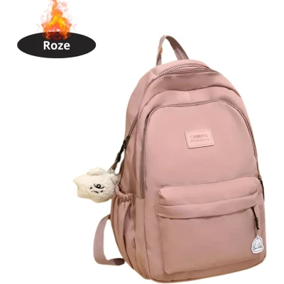 Afbeelding van Livano Rugzak Dames Heren Meisje Jongens Backpack Schooltas Laptoptas Roze