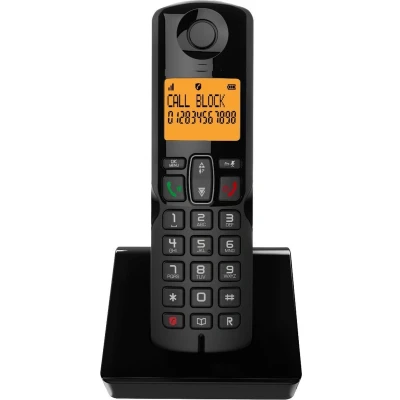 Afbeelding van Huistelefoon S280 Dect Senioren telefoon voor de vaste lijn Zwart met blokkeren ongewenste beller en nummerweergave plus verlicht display