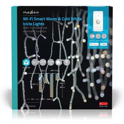 Afbeelding van Nedis SmartLife LED ijskegel warm tot koel wit 5m