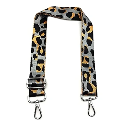 Afbeelding van Verstelbare Schouderriem voor Tassen, Tasriemen Schoudertassen, met Zilver Gespen, Brede Vervanging 3.8cm Dames Crossbody, Handtassen, Camera, Grijs Luipaard, #5