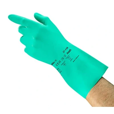 Afbeelding van Ansell Comfort G26G nitril handschoen, bescherming tegen chemicaliën en vloeistof, groen, 7.5, 1