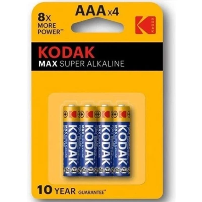 Afbeelding van Kodak Max Super Alkaline Battery Aaa Lr03 Blister * 4