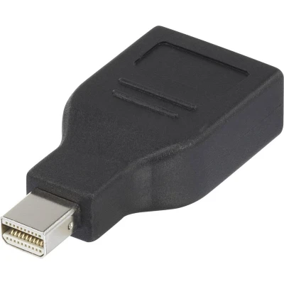 Afbeelding van Renkforce RF 4174572 DisplayPort Adapter [1x Mini stekker 1x bus] Zwart Vergulde steekcontacten