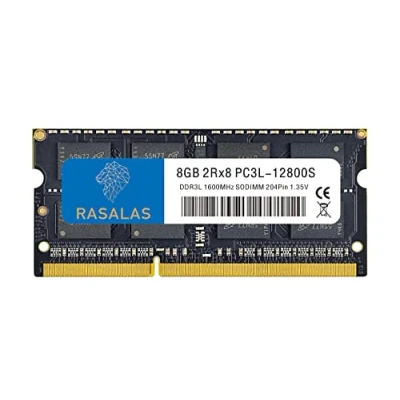 Afbeelding van Rasalas DDR3 8 GB 1600 MHz PC3L 12800 Niet ECC Ongebufferd 1.35 V CL11 204pin 2Rx8 Dual Rank SODIMM Laptop Memory Ram