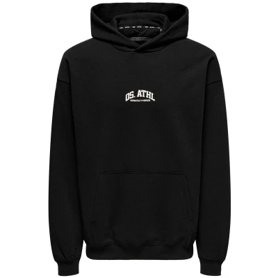 Afbeelding van Only &amp; Sons Klassischer Hoodie, Heren, Maat: Large, Schwarz