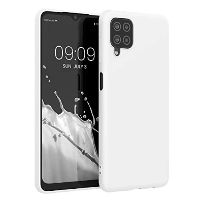 Afbeelding van kwmobile telefoonhoesje compatibel met Samsung Galaxy A12 hoesje Zachte case voor smartphone Back cover in mat wit