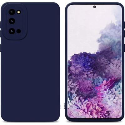 Afbeelding van Cadorabo Hoesje geschikt voor Samsung Galaxy S20 in FLUID DONKER BLAUW Beschermhoes TPU silicone Cover Case