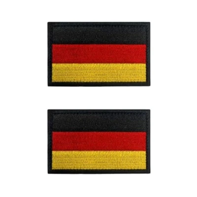 Afbeelding van 2 stuks 5 x 3 cm mini Duitsland vlaggen patch geborduurd badge Duitse applicaties voor kleding tassen rugzak uniform vest hondenharnas militair tactisch outdoor jersey