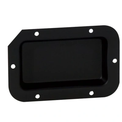 Afbeelding van Adam Hall 8705BLK inbouwplaat zonder gaten, zwart Inbouwschaal