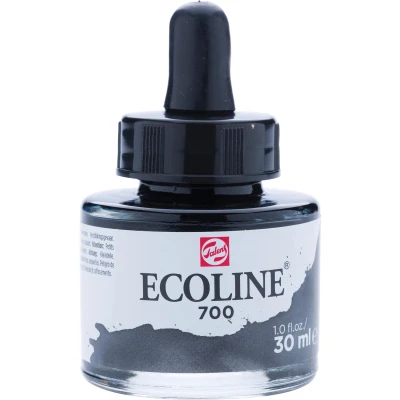Afbeelding van Talens Ecoline Waterverf Flacon Van 30 Ml, Zwart