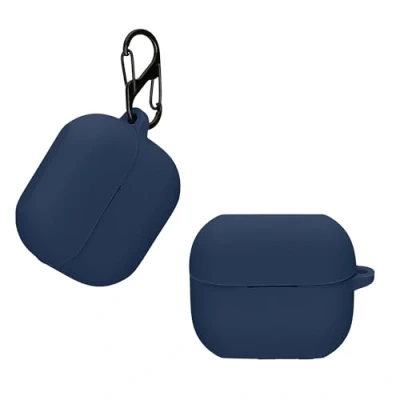 Afbeelding van kwmobile case compatibel met Samsung Galaxy Buds 3 / Pro Cover voor oordopjes Zacht silicone In donkerblauw