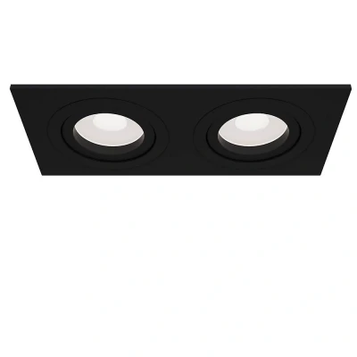 Afbeelding van Maytoni inbouwlamp Atom, zwart, 2 lamps 17,5 x 9,2 cm