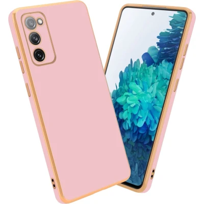 Afbeelding van Cadorabo Hoesje geschikt voor Samsung Galaxy S20 FE in Glossy Roze Goud Beschermhoes Case Cover van flexibel TPU silicone en met camerabescherming