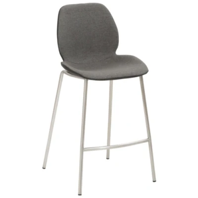 Afbeelding van barkruk zitting H 650mm stof antraciet gemêleerd