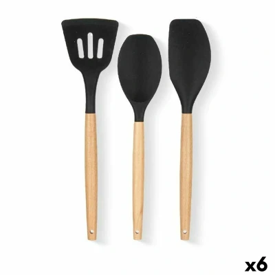 Afbeelding van Set Keukengerei Hout Siliconen (6 Stuks)