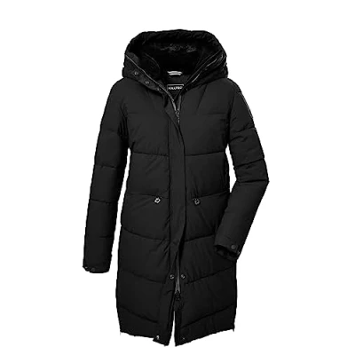 Afbeelding van killtec Dames Gewatteerde parka/parka in donzen look met capuchon KOW 16 WMN QLTD PRK, black, 44, 39697 000