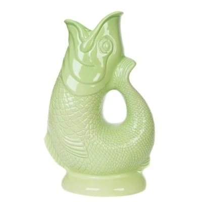 Afbeelding van Gurgly Iconische Appel Glug Jug Grote 1.4L Viswaterkruik, Decoratieve Visvaas, Ornament, Karaf